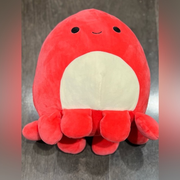 SQUISHMALLOW Veronica the Red Octopus, 12” - Picture 1 of 5